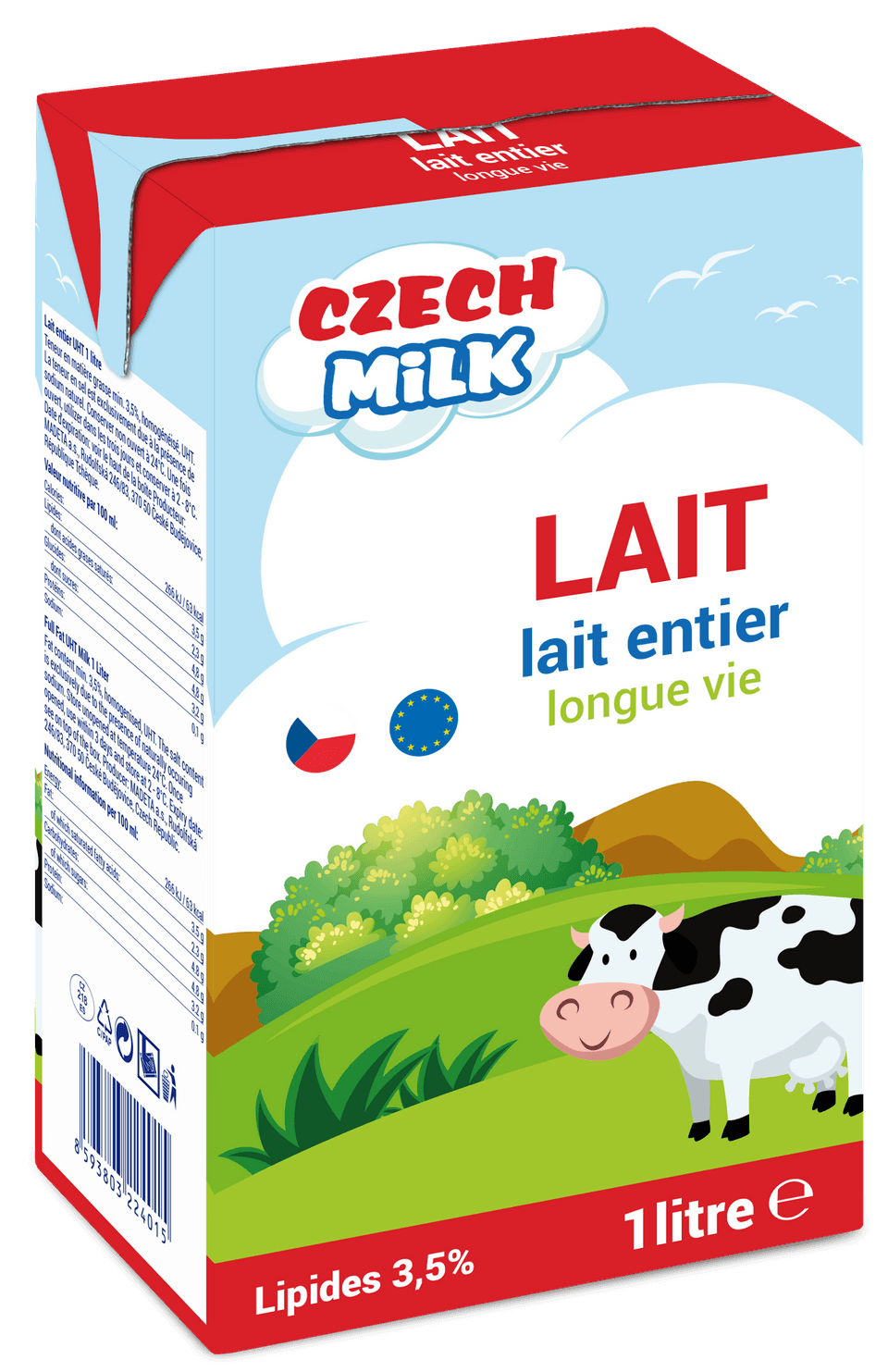 [product, image, Lait Tchèque  entier longue vie 3.5% 1 l]